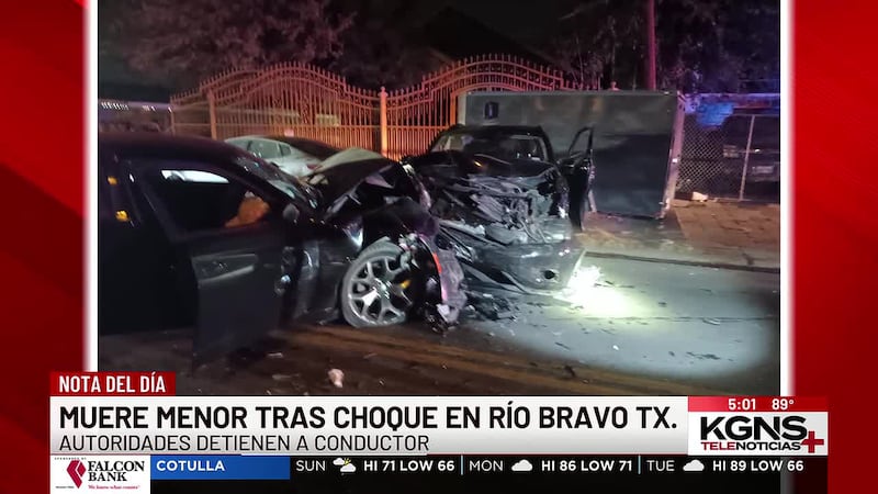 Muere menor tras choque en Río Bravo, TX