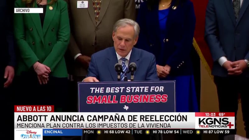 Gobernador de Texas lanza campaña de reelección