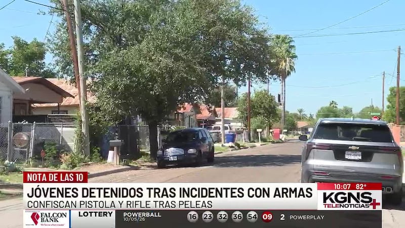Jóvenes detenidos tras dos incidentes con armas de fuego en Laredo