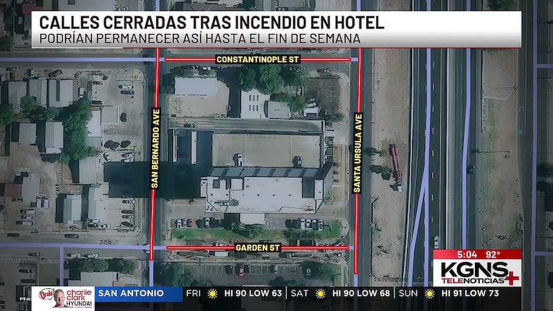 Calles permanecen cerradas tras incendio en hotel de Laredo