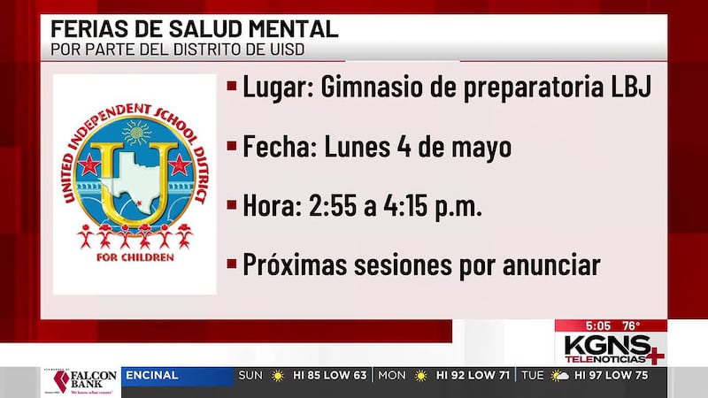 UISD realizará Ferias de Salud Mental durante mayo