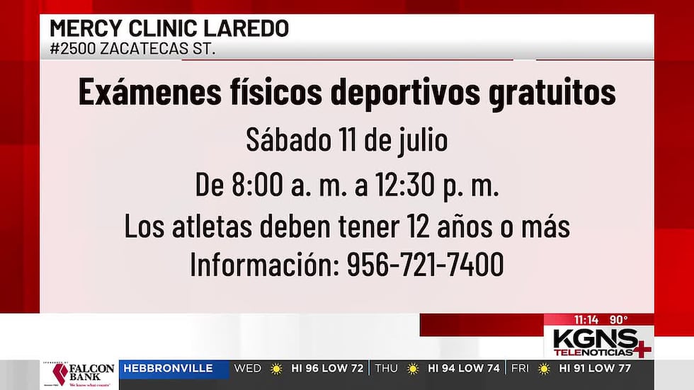Ofrecen exámenes físicos deportivos gratuitos en Laredo Mercy Clinic