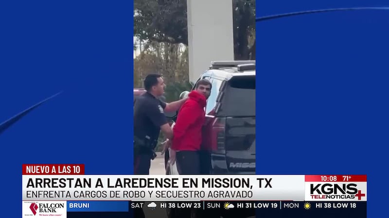 Laredense enfrenta cargos de robo y secuestro en Mission, Texas