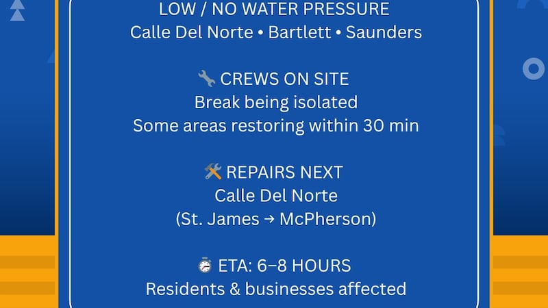 Reparan fuga de tubería principal de agua al norte de Laredo; trabajos podrían durar hasta 8...