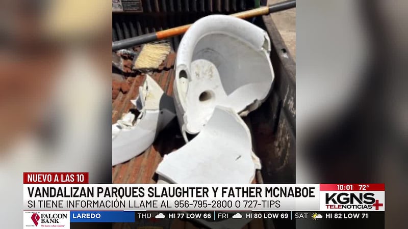 Vandalizan parques Slaughter y Father McNaboe de Laredo