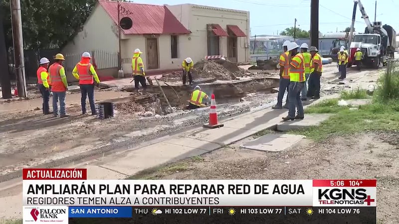 Ampliarán plan para reparar red de agua en Laredo