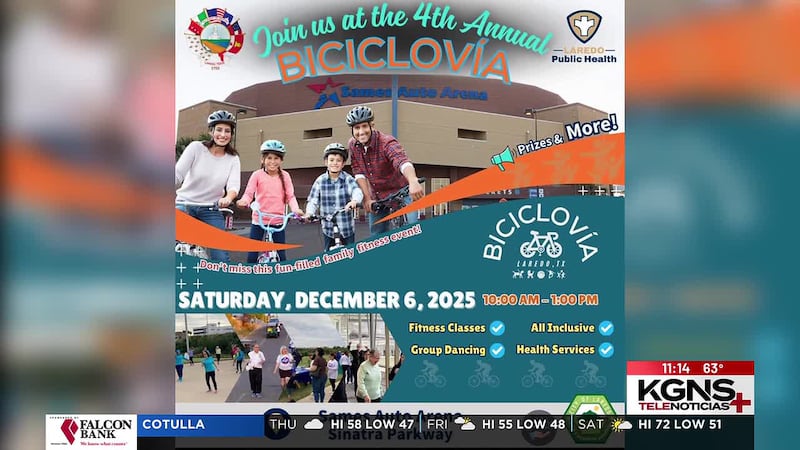 Invitan a la comunidad de Laredo al evento “Biciclovía”