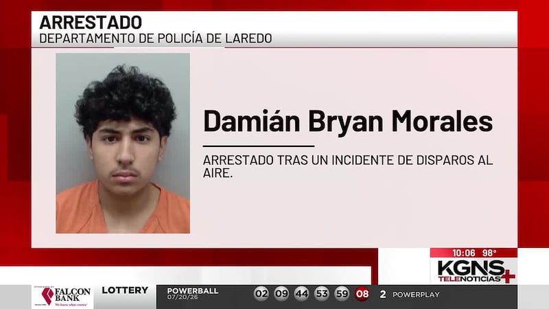 Tres jóvenes arrestados tras disparos al aire y persecución policial al este de Laredo