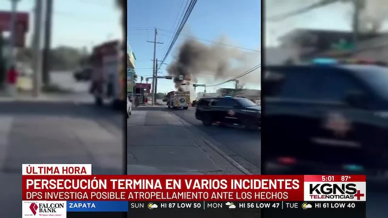 Persecución termina en varios incidentes