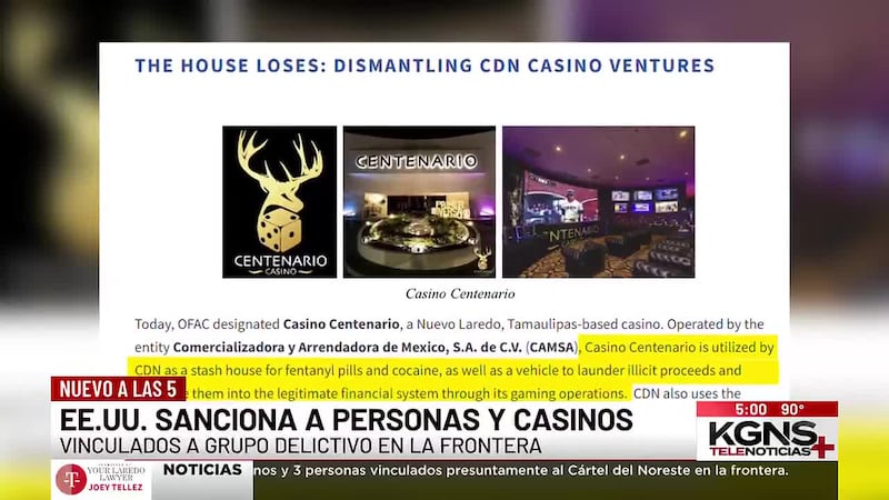 EE.UU. sanciona a personas y casinos vinculados a grupo delictivo en la frontera