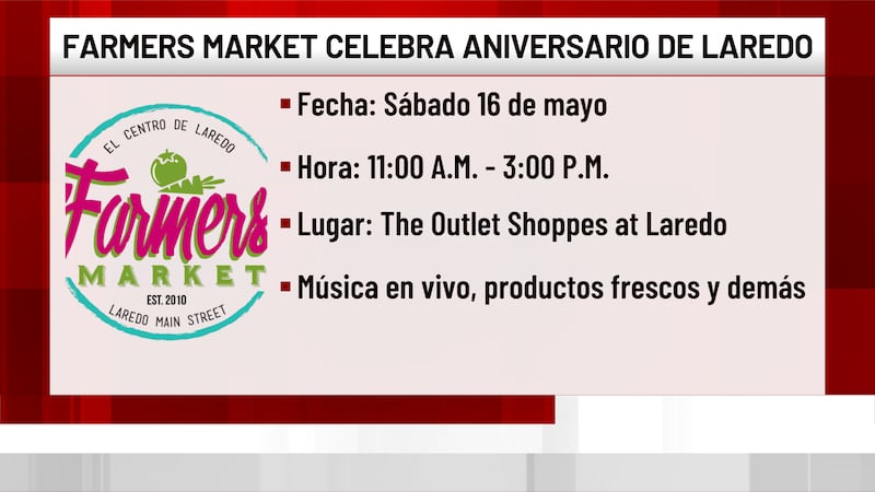 Farmers Market se suma a la celebración de aniversario 271 de Laredo