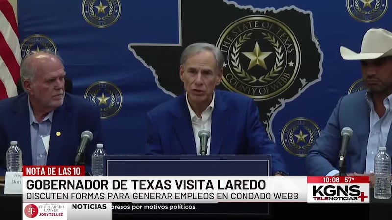 Gobernador de Texas discute formas para generar empleos en el Condado de Webb