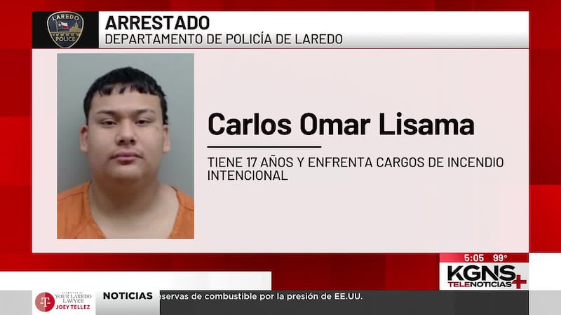 Arrestan a joven por presunto incendio provocado en Laredo