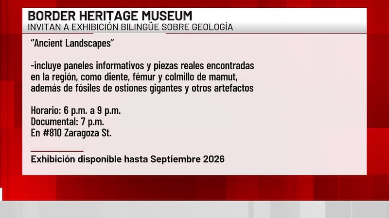 ‘Border Heritage Museum’ invita a exhibición bilingüe sobre geología