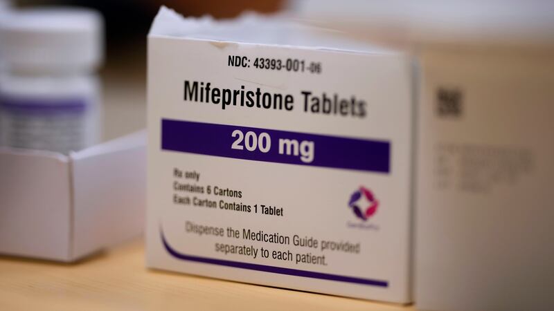 FILE - Mifepristone tablets are seen in a Planned Parenthood clinic Thursday, July 18, 2024,...