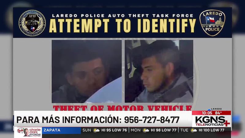 Policía de Laredo busca identificar a sospechoso de robo de vehículo