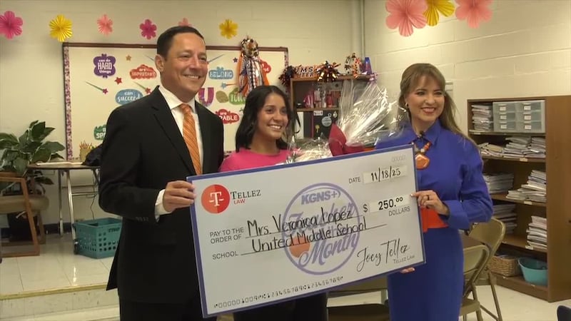 United Middle School teacher named November Teacher of the Month