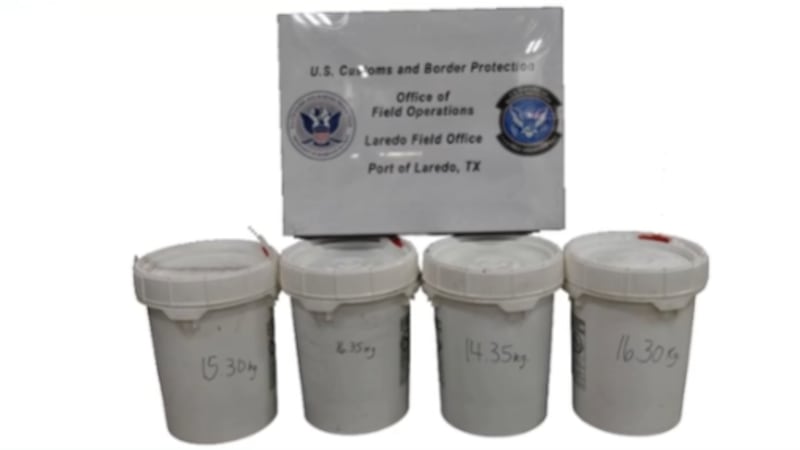 Federal agents seize 137 pounds of liquid meth at Laredo port of entry