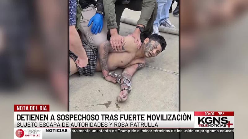 Detienen a sospechoso tras fuerte movilización al sur de Laredo