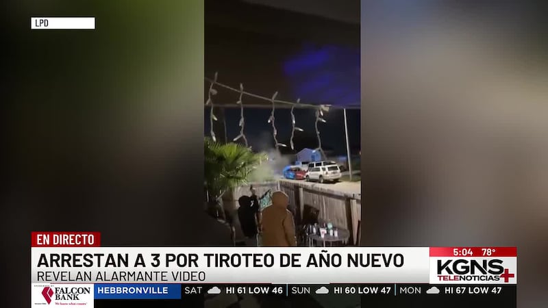 Arrestan a tres personas por tiroteo en celebración de Año Nuevo en Laredo