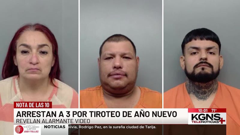 Arrestan a tres personas por tiroteo en celebración de Año Nuevo en Laredo