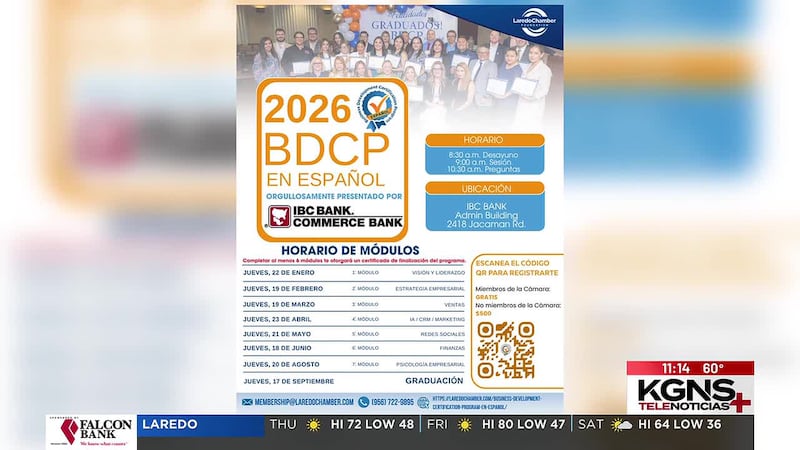 Cámara de Comercio de Laredo invita al programa de desarrollo de negocios en español