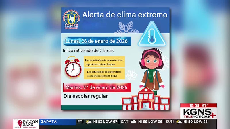 UISD y LISD anuncia cambios en horarios de entrada debido a bajas temperaturas