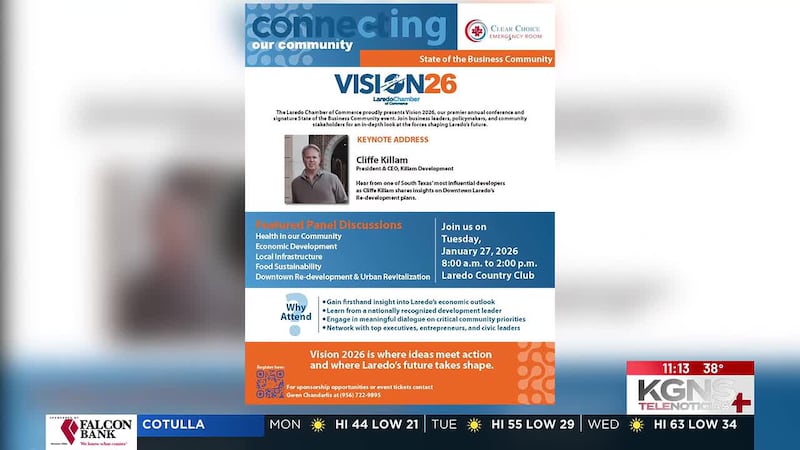 Cámara de Comercio de Laredo invita a su evento “Visión 2026”
