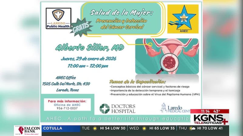 Invitan a evento de salud para la mujer "Prevención y Detección del Cáncer Cervical"
