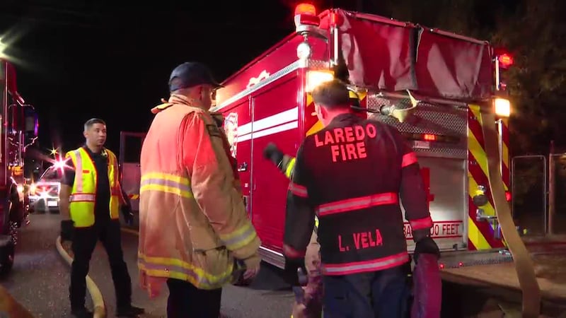 Fire crews respond to backyard blaze on Rancho Grande Drive