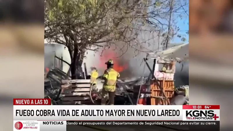 Muere persona de la tercera edad tras voraz incendio en una vivienda de Nuevo Laredo