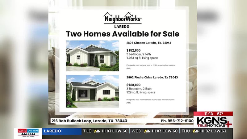NeighborWorks Laredo ofrece casas de venta a bajo costo