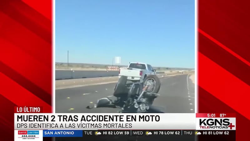 Mueren dos personas tras accidente en moto