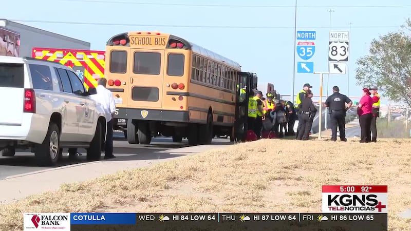 Autobús escolar de UISD involucrado en accidente