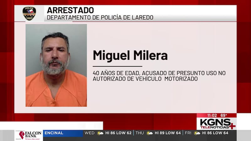 Arrestan a hombre por uso no autorizado de un vehículo