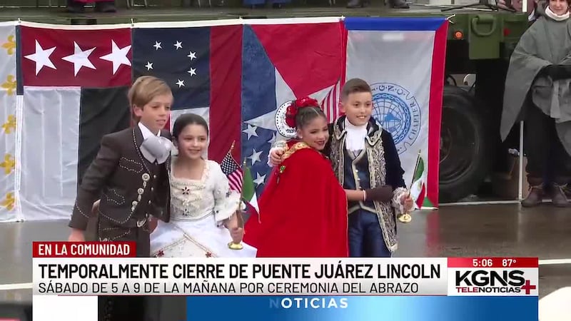 Cierre temporal de puente Juarez-Lincoln por ceremonia del abrazo