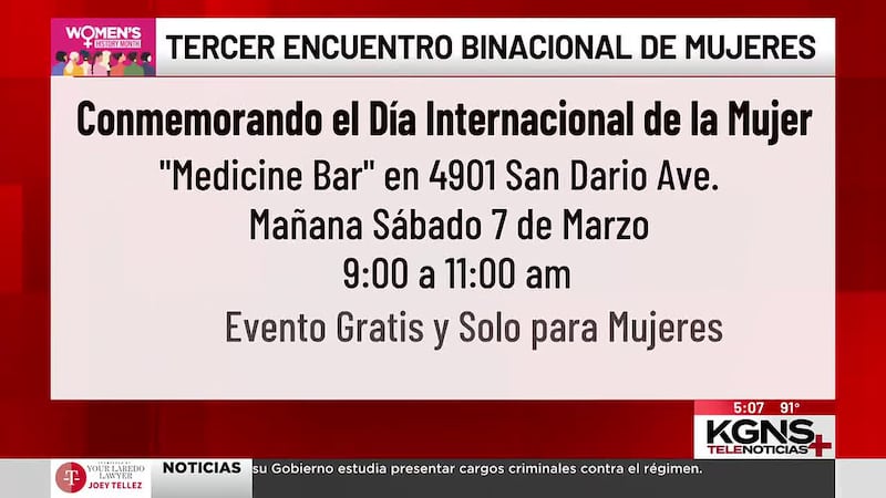 Realizan Tercer Encuentro Binacional de Mujeres en Laredo