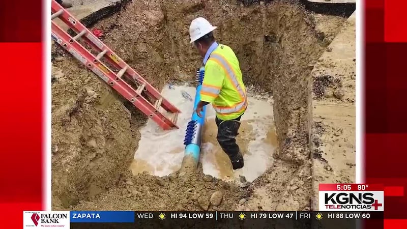 Reportan rotura de tubería de agua al sur de Laredo