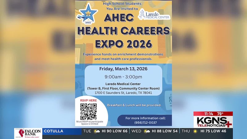 AHEC y Laredo Medical Center invitan a Expo de Carreras de Salud en Laredo