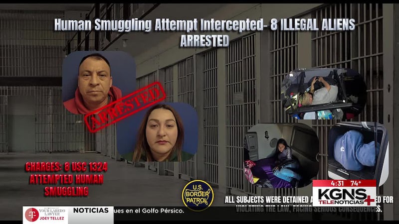 Detienen a traficantes de personas y 8 indocumentados en Laredo