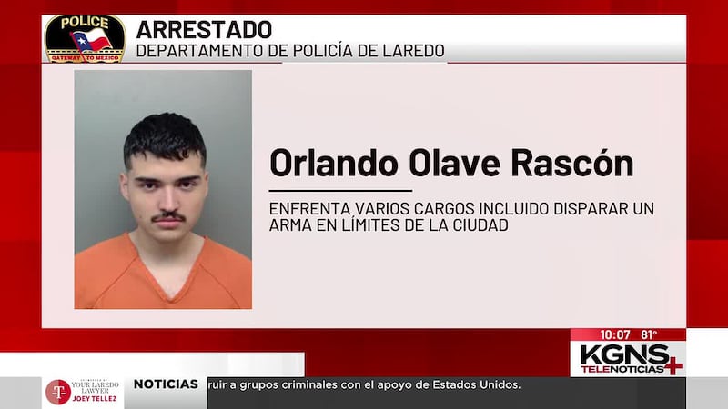 Joven arrestado tras disparos en Laredo; policía encuentra arma, municiones y 20 mil dólares