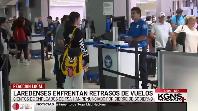 Laredenses enfrentan retrasos de vuelos ante cierre parcial del gobierno y condiciones climáticas