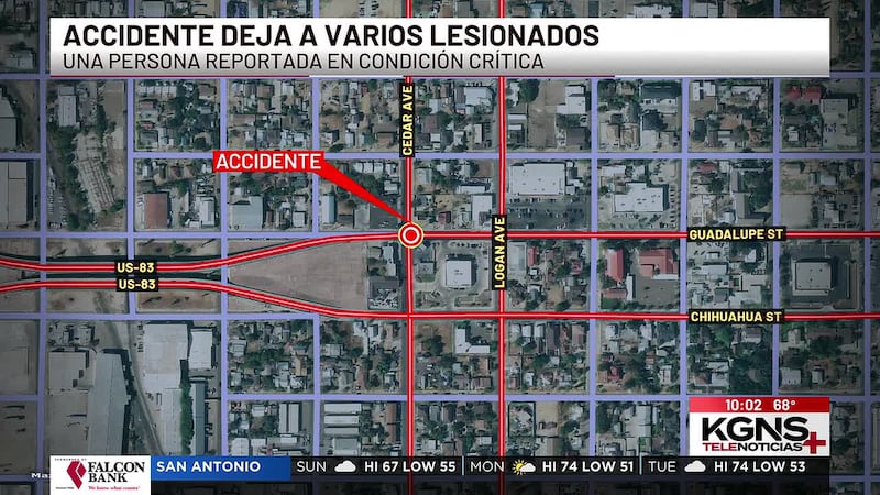 Investigan fuerte choque con lesionados en el centro de Laredo