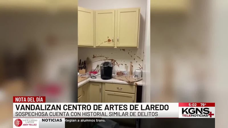 Vandalizan Centro de Artes de Laredo; Detienen a una mujer sospechosa