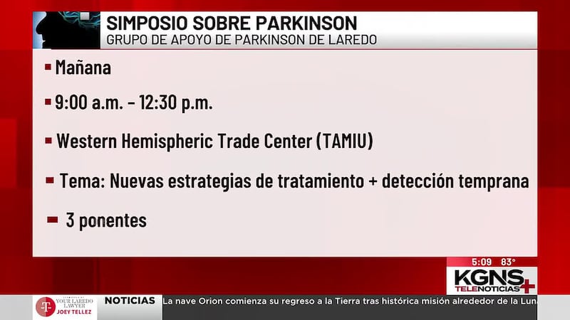 Invitan a conferencia sobre el Parkinson en Laredo