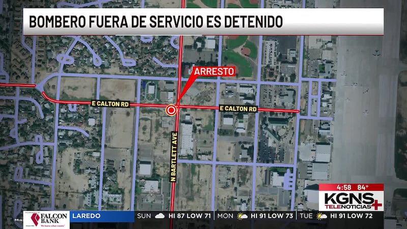 Bombero fuera de servicio es detenido por policía de Laredo