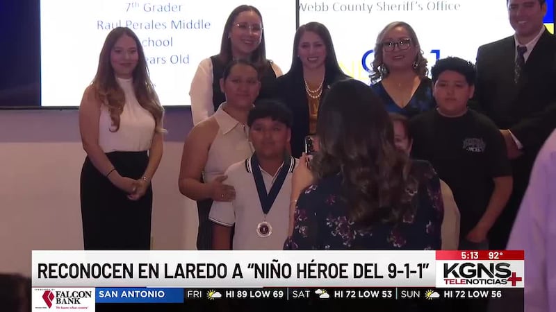Reconocen en Laredo a “Niño Héroe del 911”