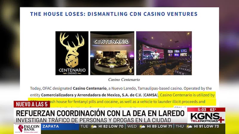 Refuerzan coordinación con la DEA en Laredo tras sanciones a operaciones vinculadas a los...