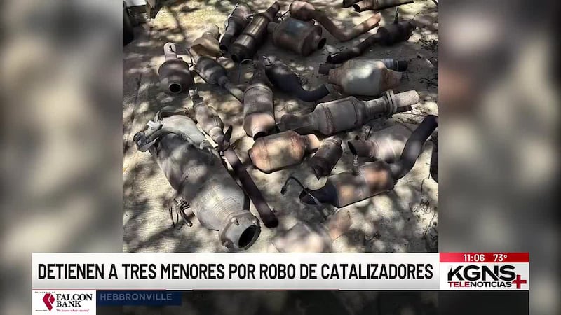 Detienen a tres menores por robo de catalizadores en Laredo