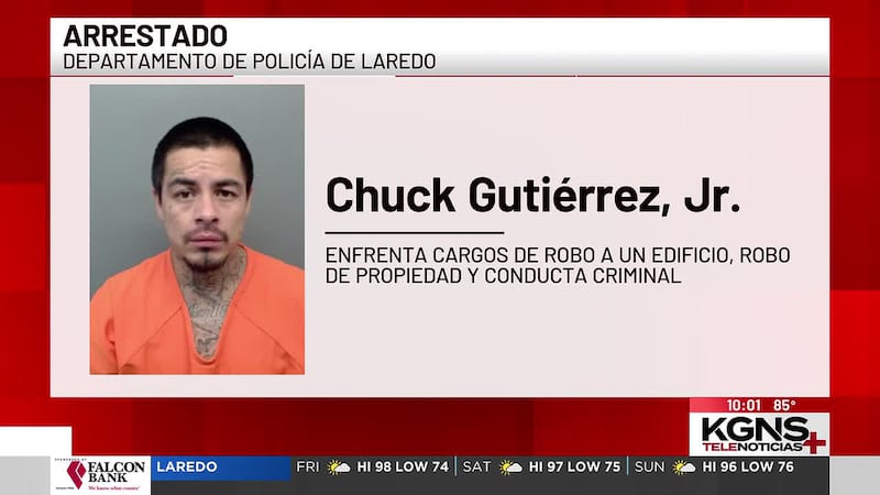 Hombre arrestado por presuntamente robar una joyería en Laredo